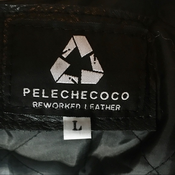 SOLD Unisex Recycled Leather Jacket - Picture 4 of 5